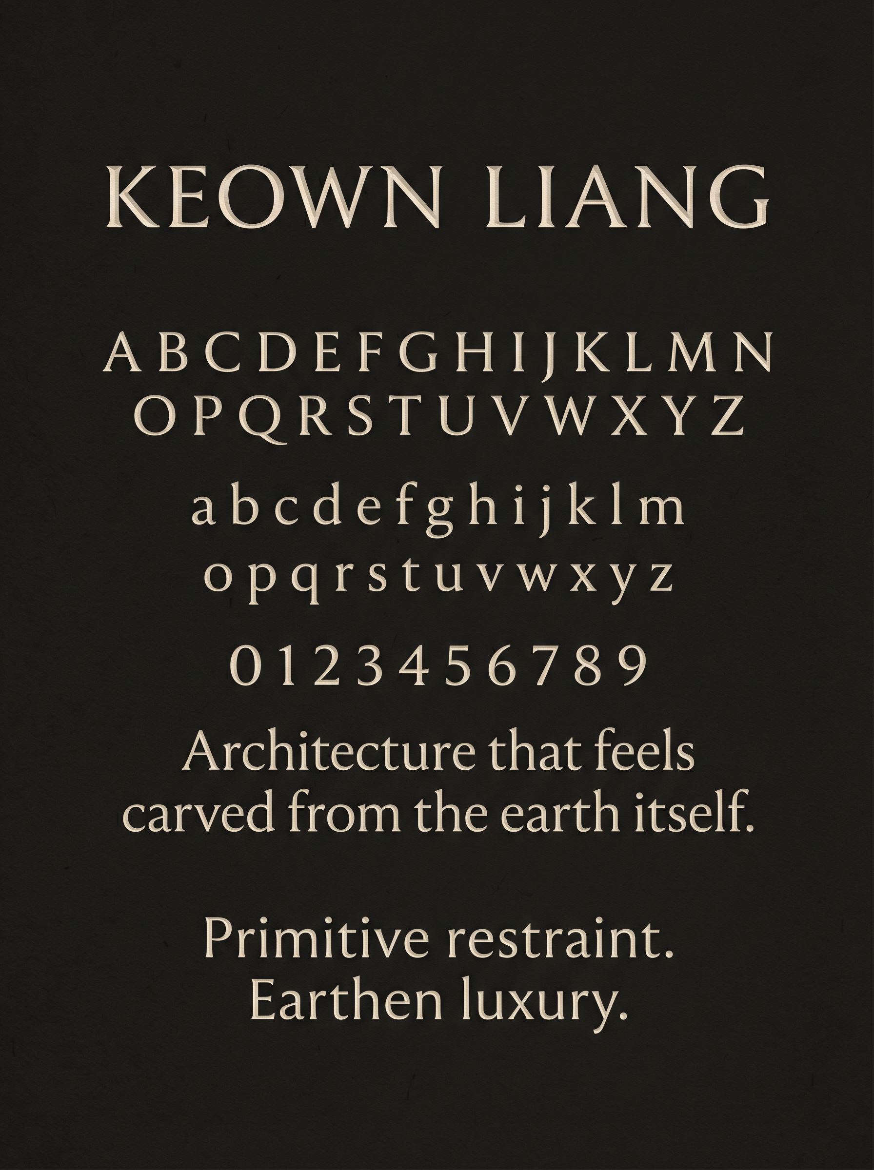 Typography specimen sheet